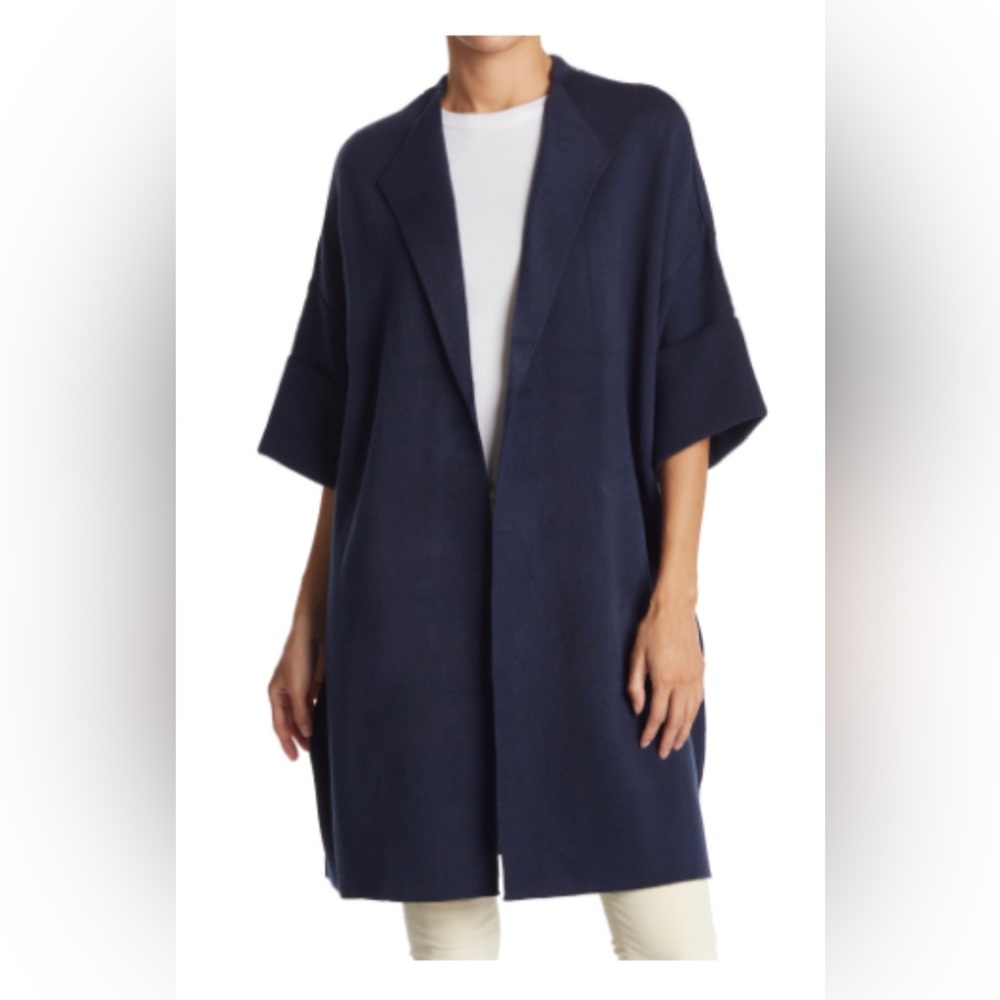 By Design 3/4 Dolman Sleeve Coatigan Sweater Color: Navy Horizon (NWT)